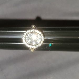 Oval Floating Halo Ring